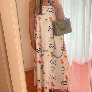 Amalfi Strapless Colorful Patterned Maxi Dress